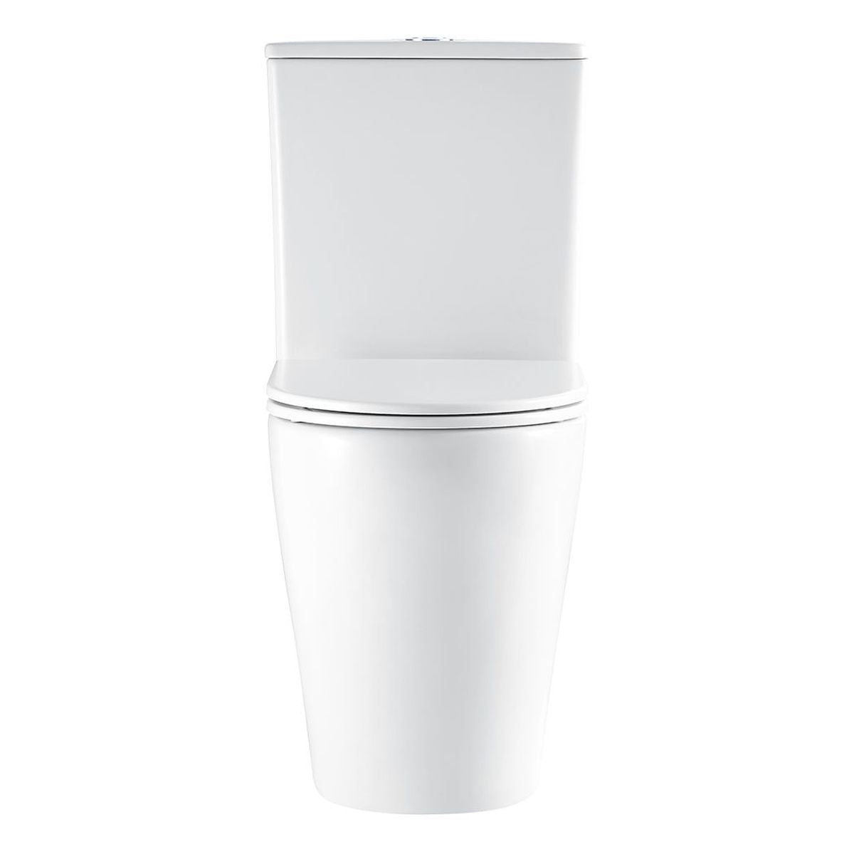 Alix Slim Cistern Back-to-Wall Toilet Suite, Gloss White with Slim Seat