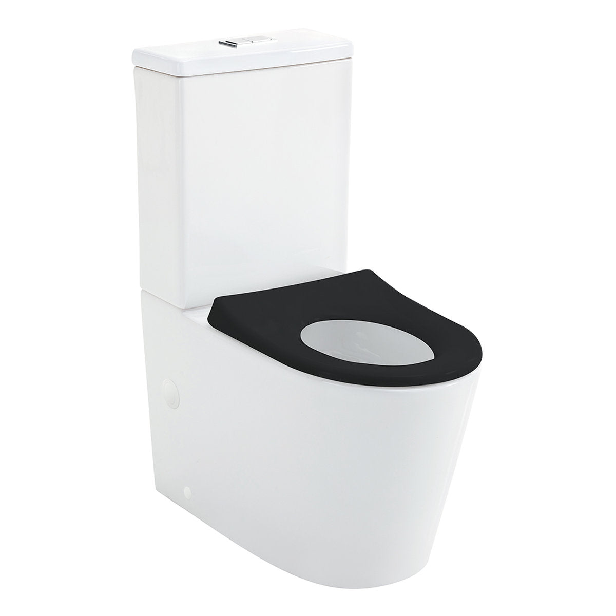 Fienza Isabella Junior Tornado Flush Back-to-Wall Toilet Suite, Black Seat