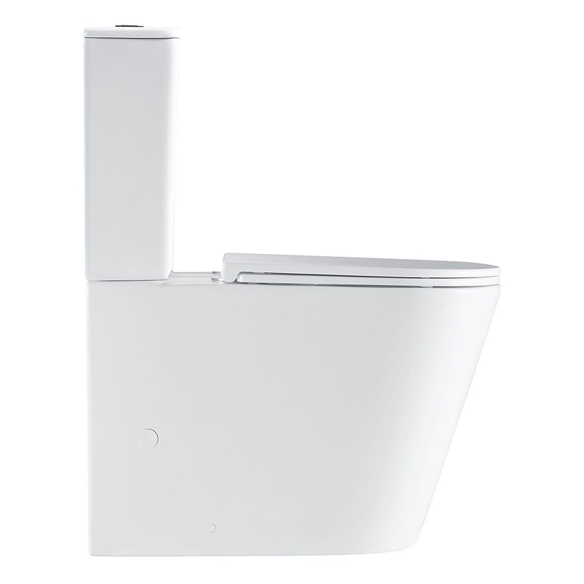 Kaya Tornado Flush Slim Cistern Back-to-Wall Toilet Suite, Gloss White with Slim Seat