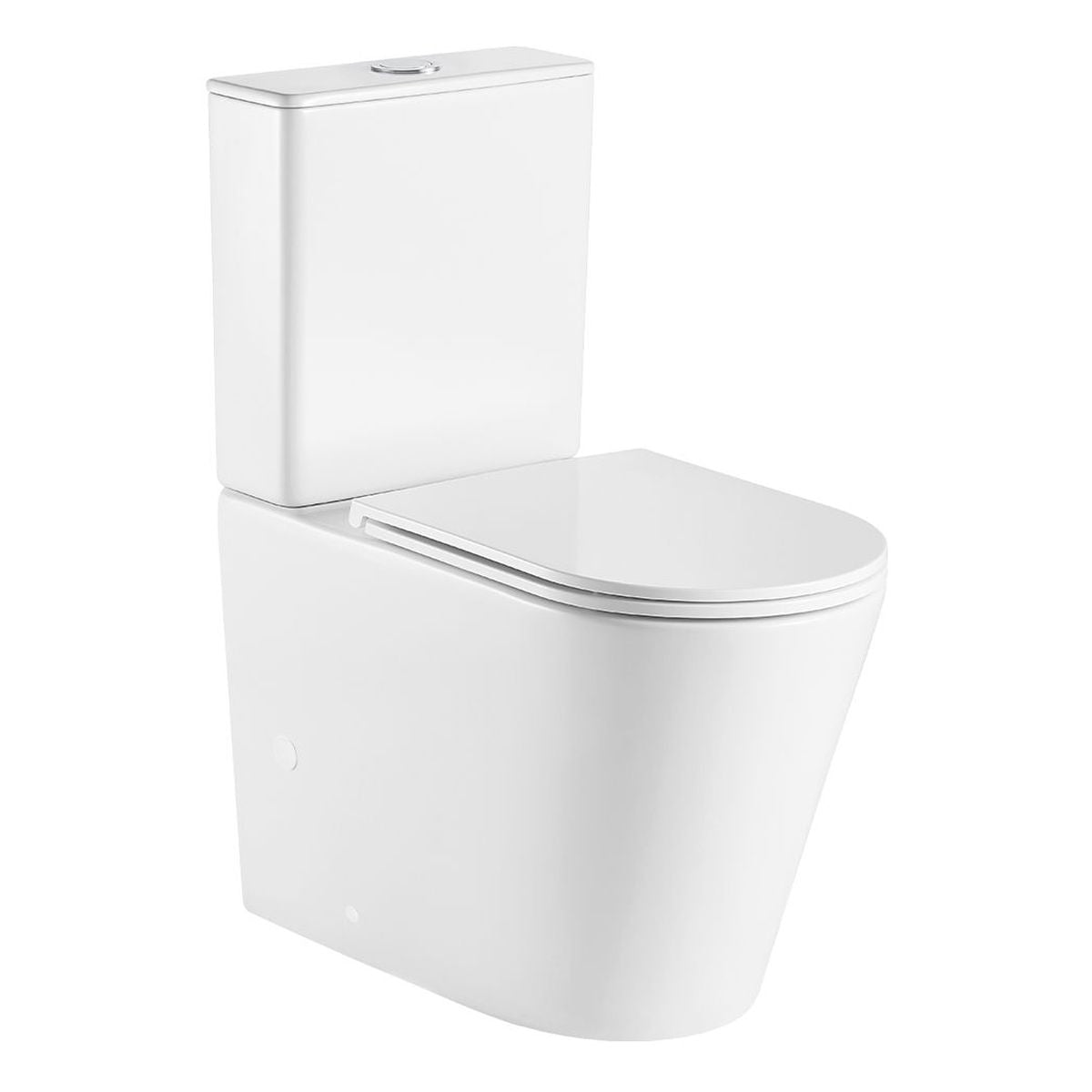 Kaya Tornado Flush Slim Cistern Back-to-Wall Toilet Suite, Gloss White with Slim Seat