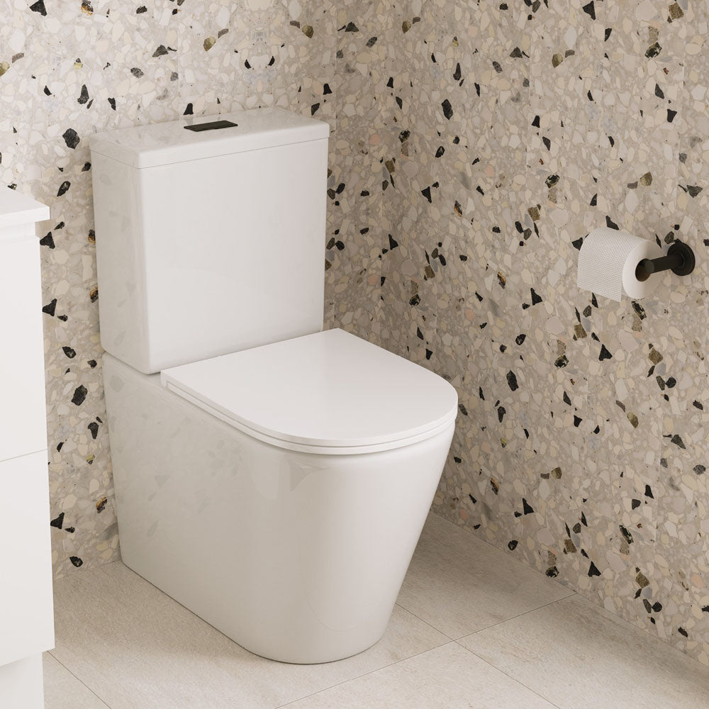 Fienza Kaya Tornado Flush Back-to-Wall Toilet Suite with Slim Seat