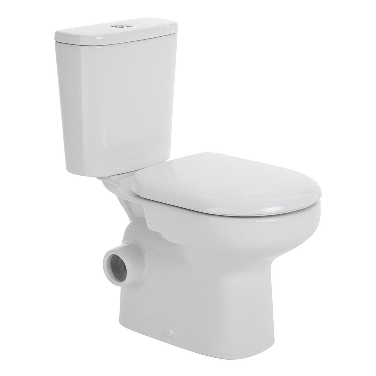 Fienza Petra Close-Coupled Toilet Suite, Left Skew Trap, Gloss White