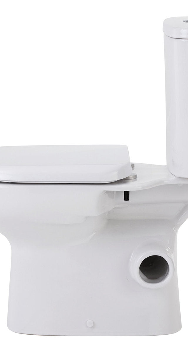 Fienza Petra Close-Coupled Toilet Suite, Right Skew Trap, Gloss White