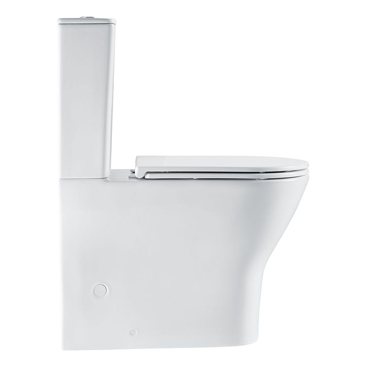 Tono Tornado Flush Slim Cistern Back-to-Wall Toilet Suite, Gloss White with Slim Seat