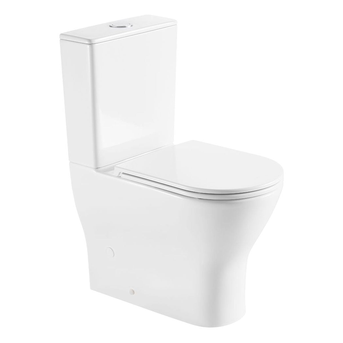 Tono Tornado Flush Slim Cistern Back-to-Wall Toilet Suite, Gloss White with Slim Seat