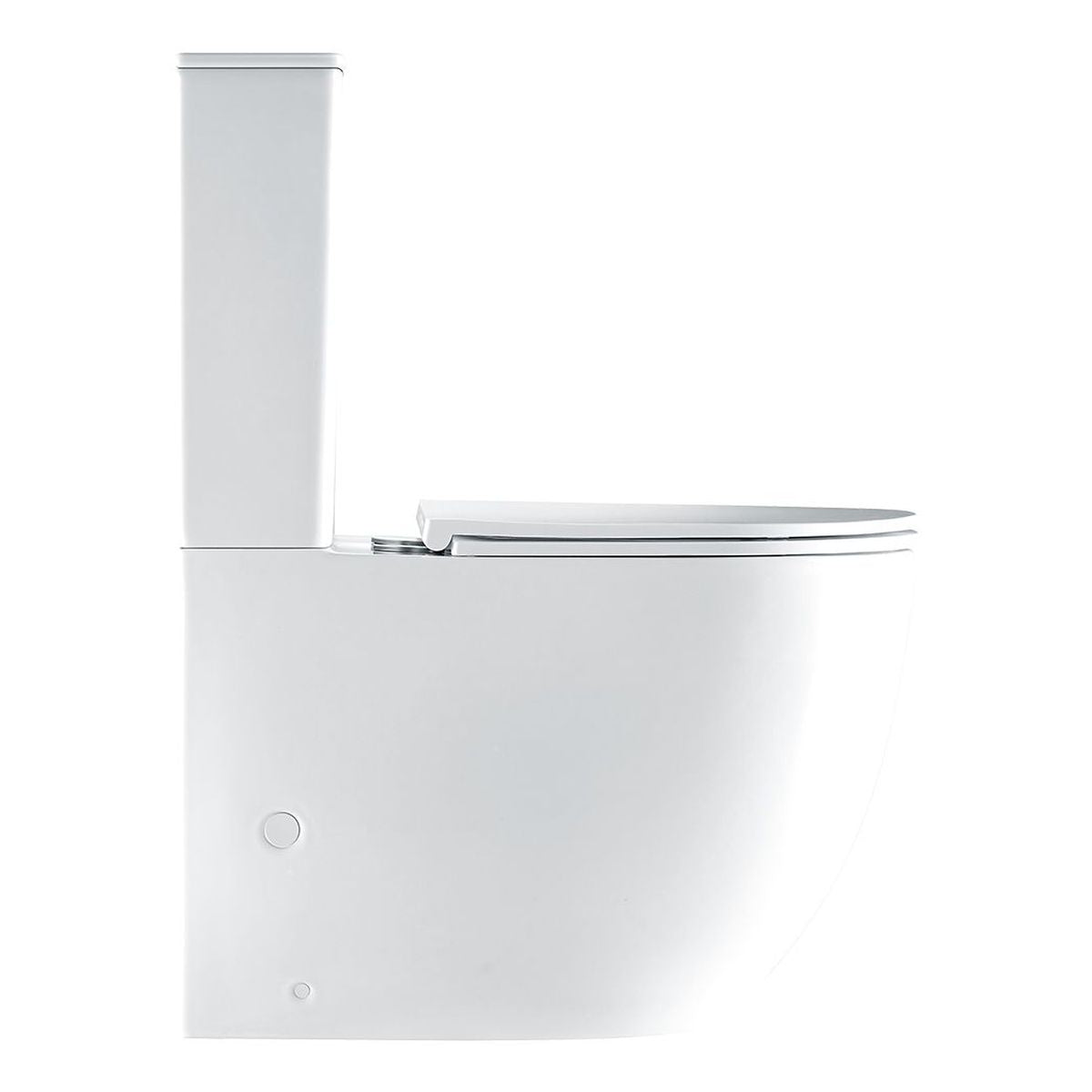 Joli Tornado Flush Slim Cistern Back-to-Wall Toilet Suite, Gloss White with Slim Seat