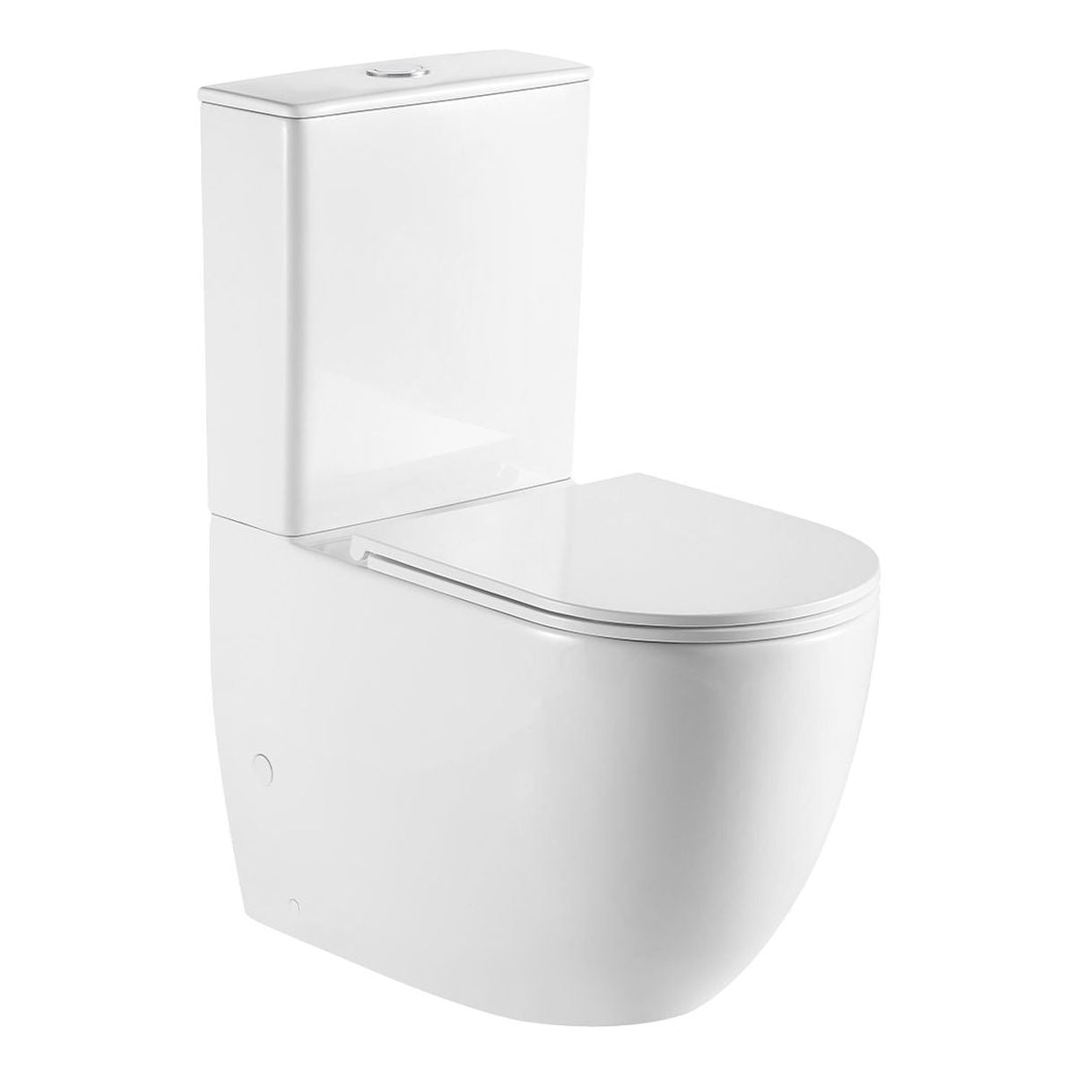 Joli Tornado Flush Slim Cistern Back-to-Wall Toilet Suite, Gloss White with Slim Seat