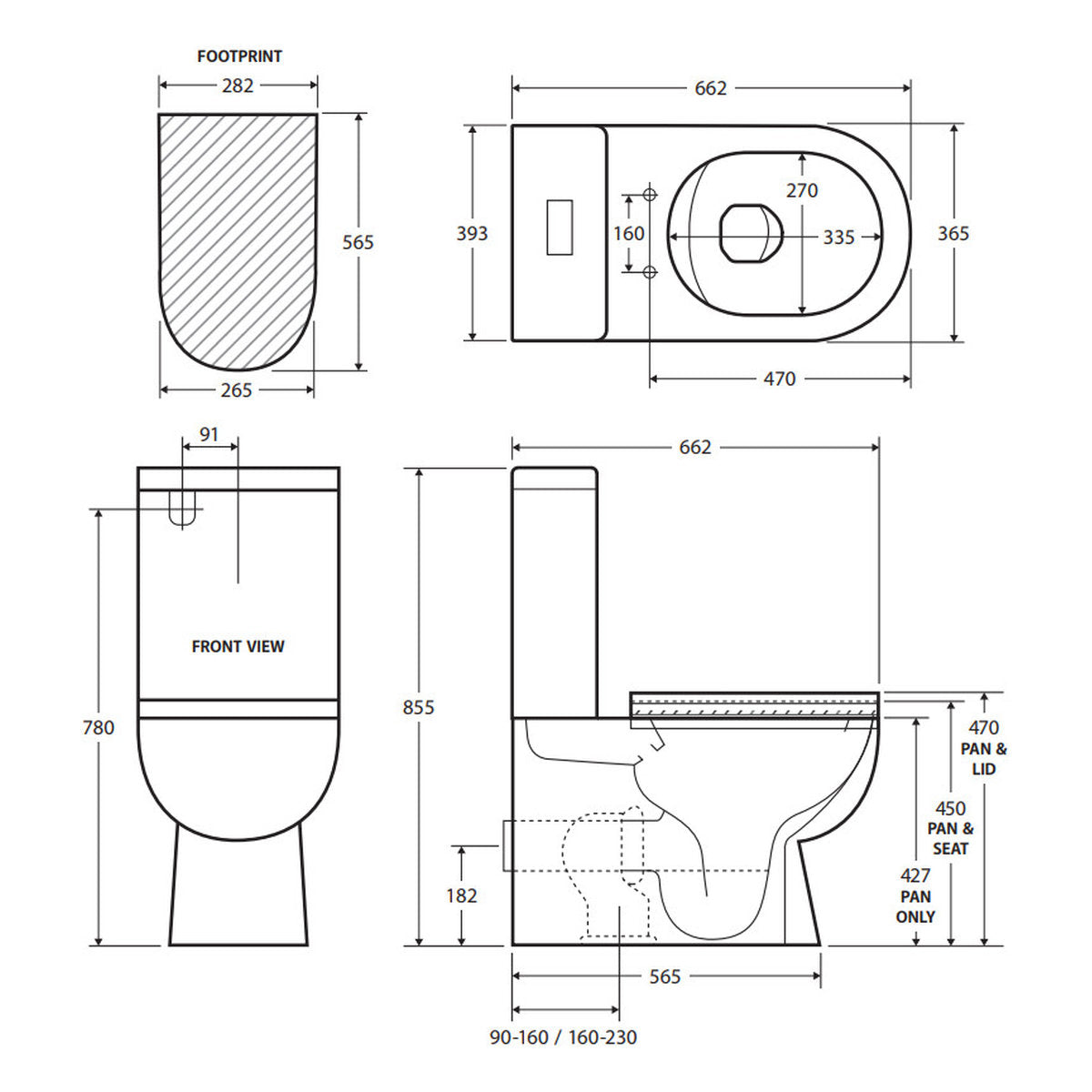 Fienza Michelle Back-To-Wall Toilet Suite