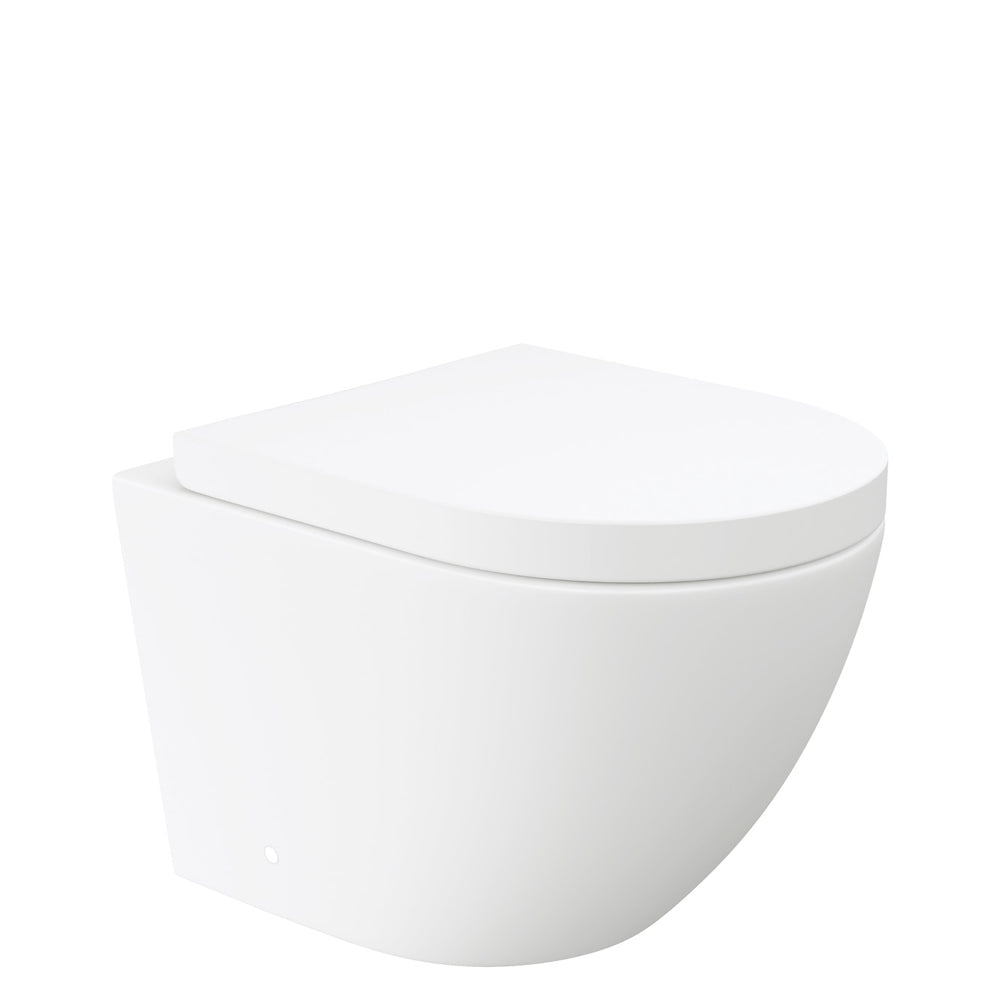 Fienza Koko Tornado Flush Wall Hung Toilet Suite - Matte White