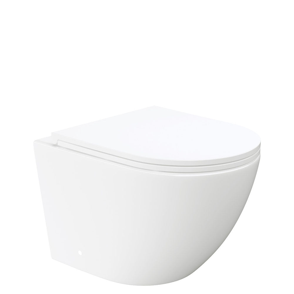 Fienza Koko Tornado Flush Wall Hung Toilet Suite, Slim Seat