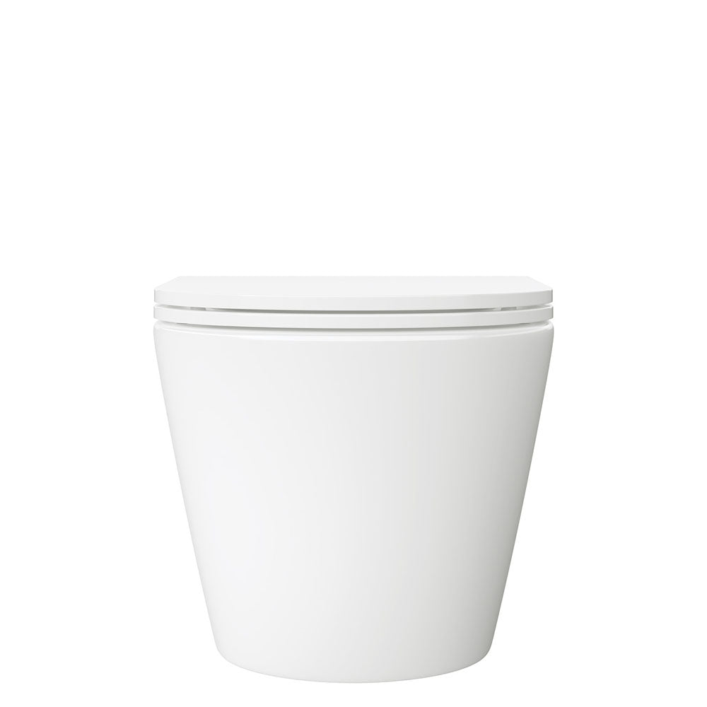 Fienza Koko Tornado Flush Wall Hung Toilet Suite, Slim Seat