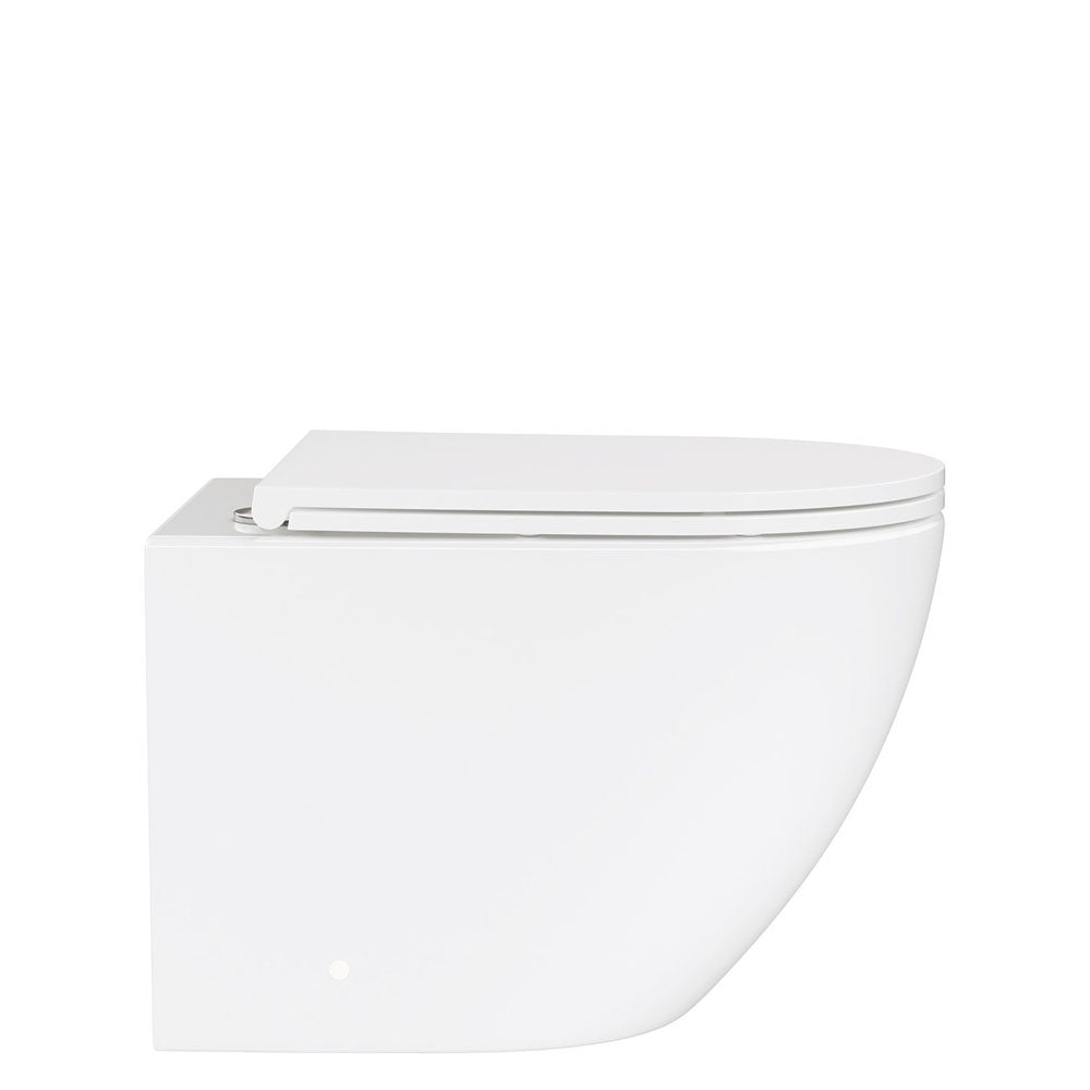 Fienza Koko Tornado Flush Wall Hung Toilet Suite, Slim Seat