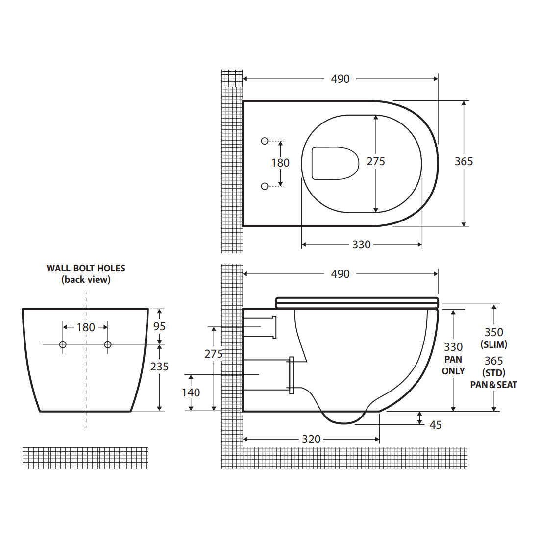 Fienza Koko Tornado Flush Wall Hung Toilet Suite