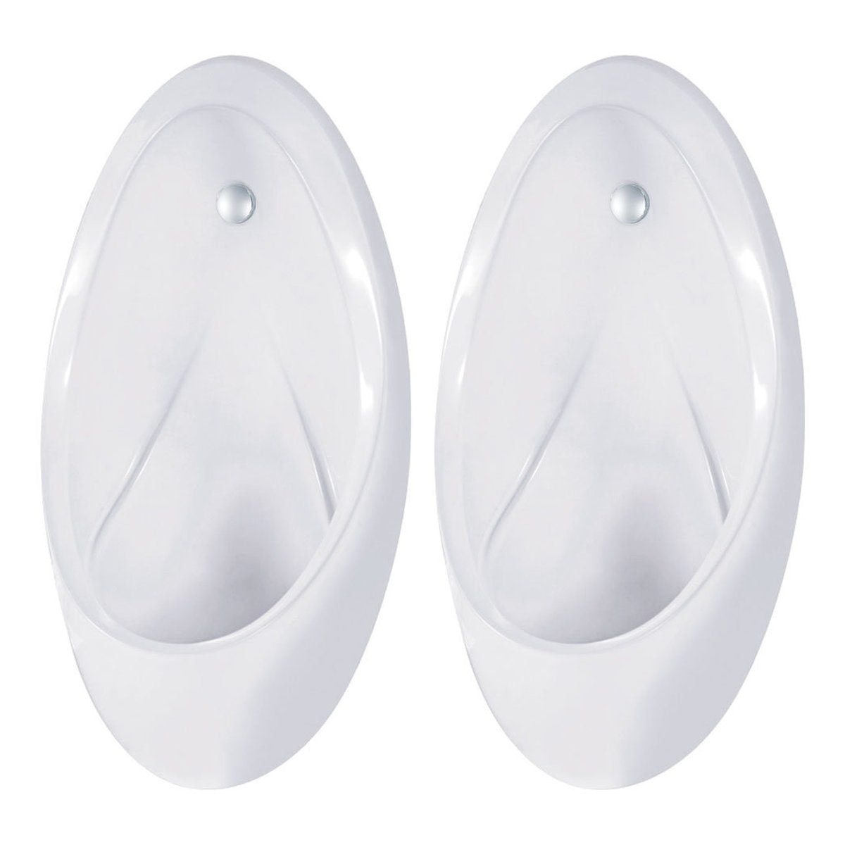 Fienza Isabella Twin Stall Urinal Kit, Gloss White With Zip Flushmaster
