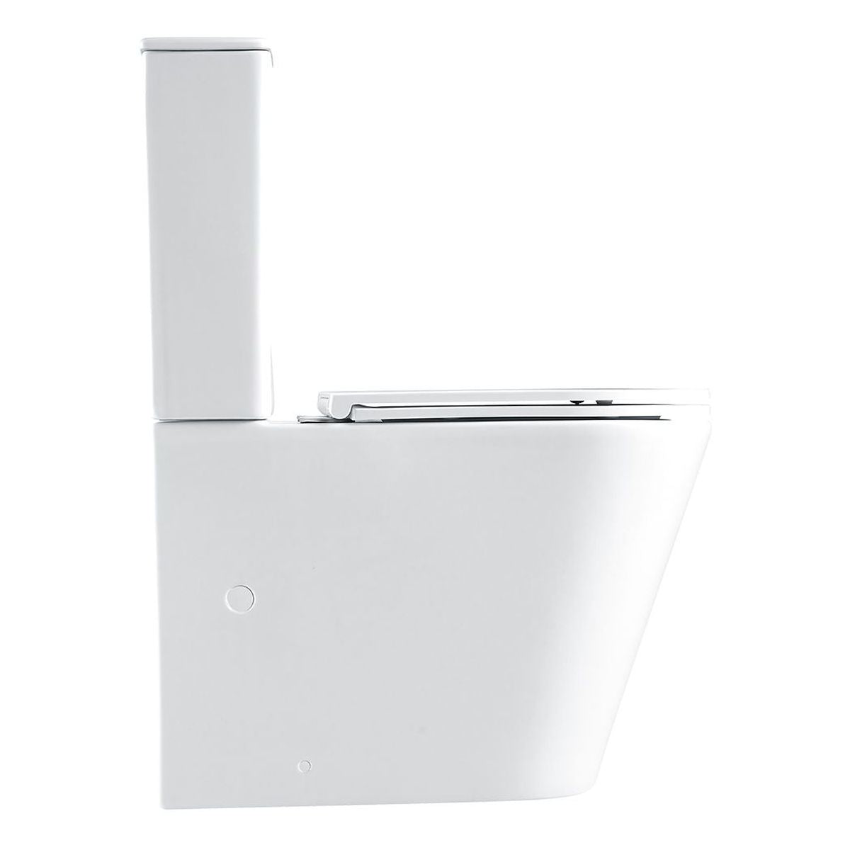 Isabella Slim Cistern Back-to-Wall Toilet Suite, Gloss White with Slim Seat