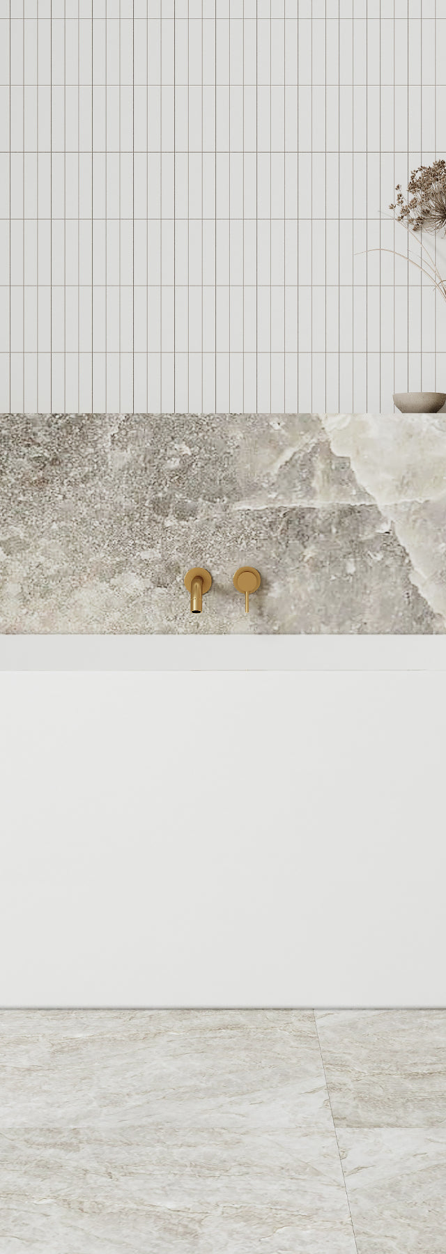 Soothe 1500mm Back to Wall Freestanding Bath, Gloss White