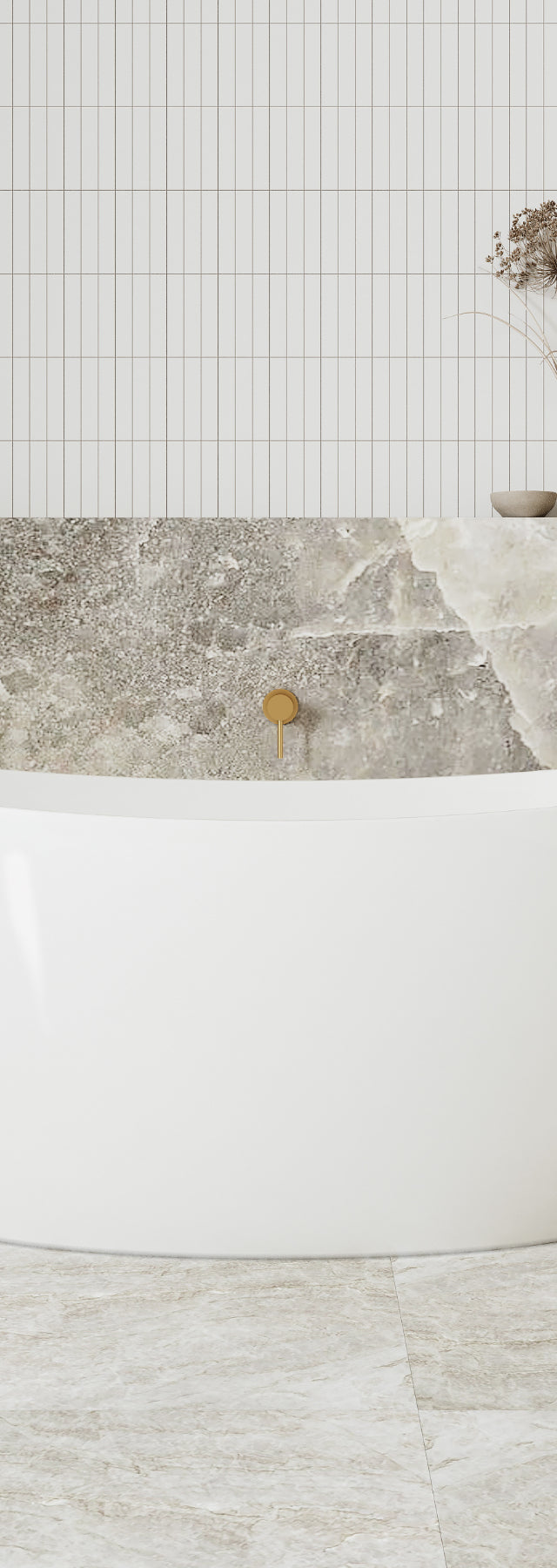Mantra 1500mm Freestanding Bathtub, Gloss White
