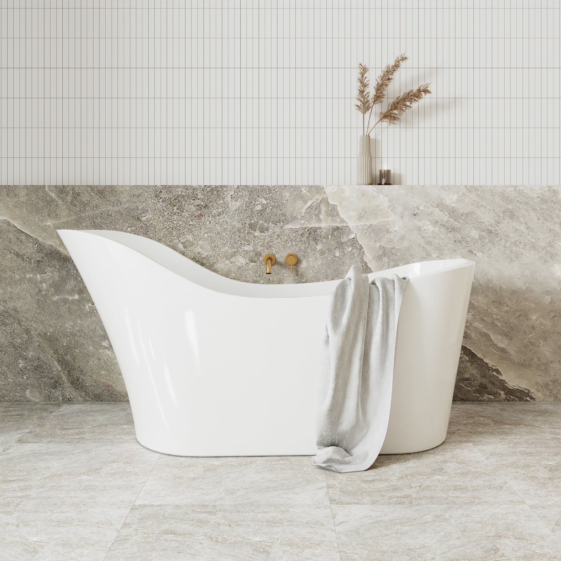 Yoga 1700mm Freestanding Bath