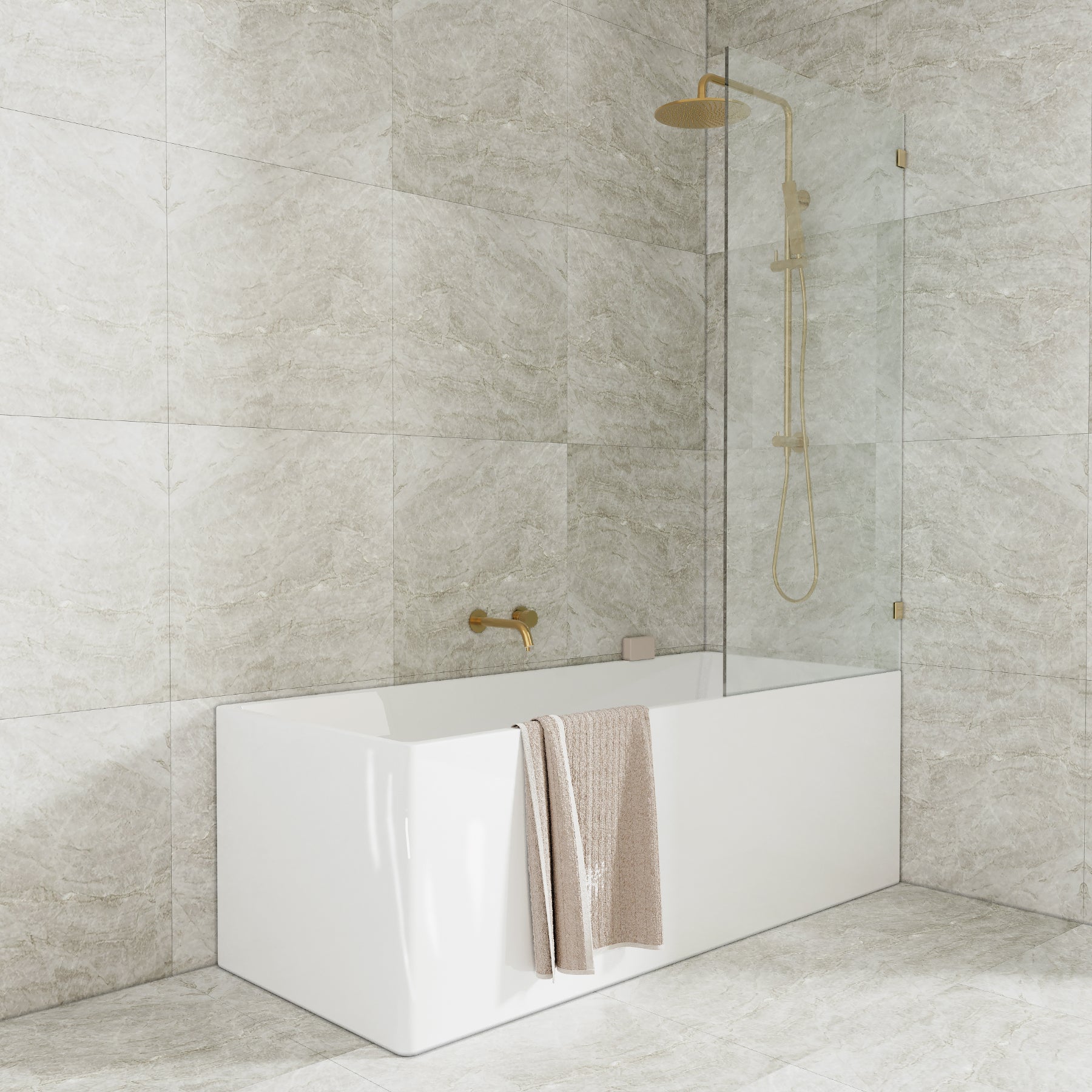Milano 1300mm Multi-Fit Bath, Gloss White