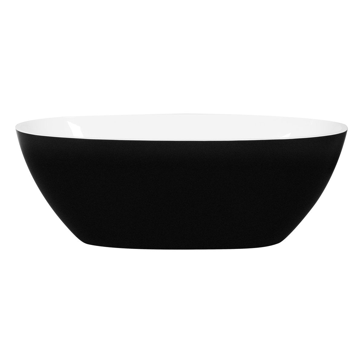 Stella 1700mm Freestanding Bathtub, Gloss Black Outside Gloss White Inside