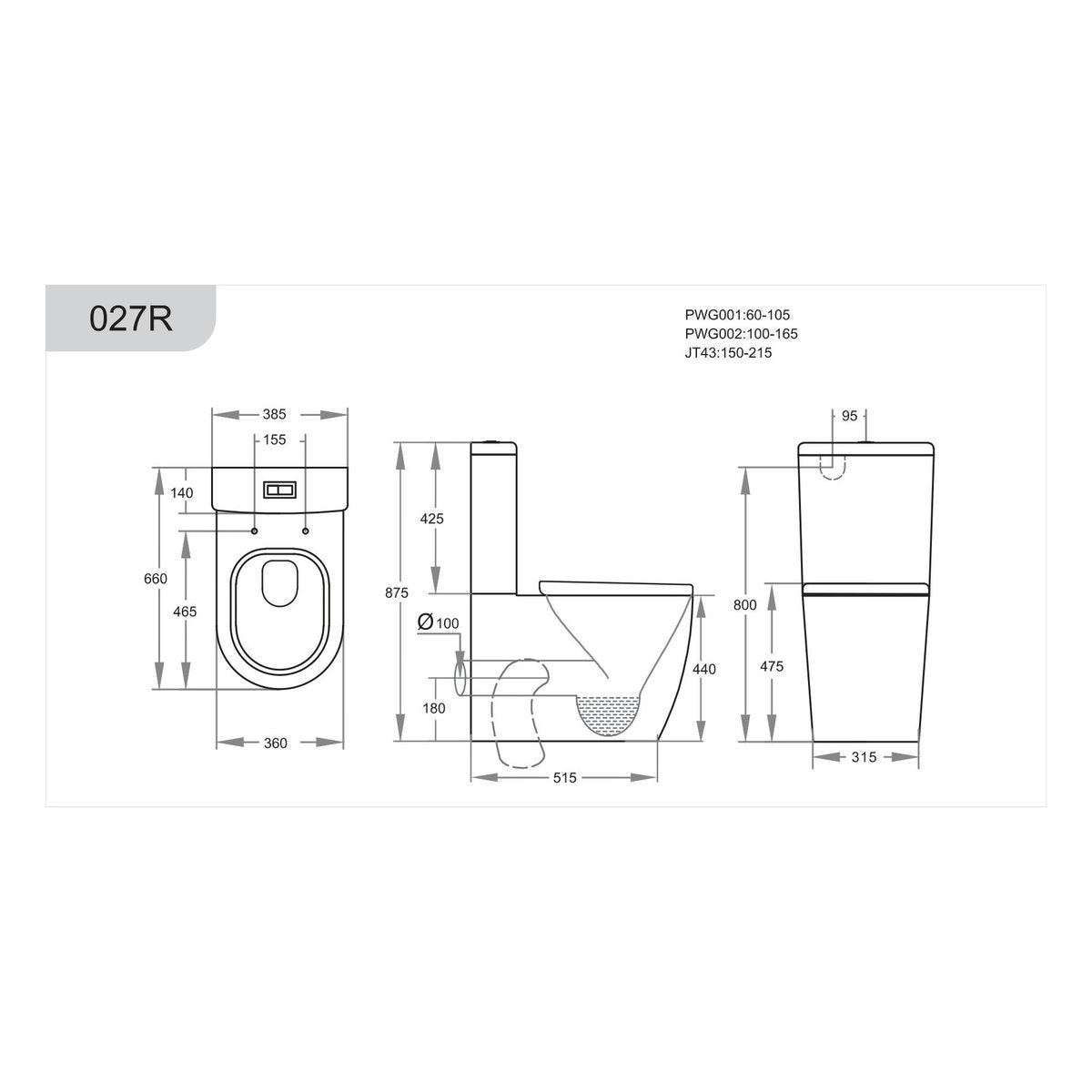Elvera Ambulant Rimless Toilet Suite