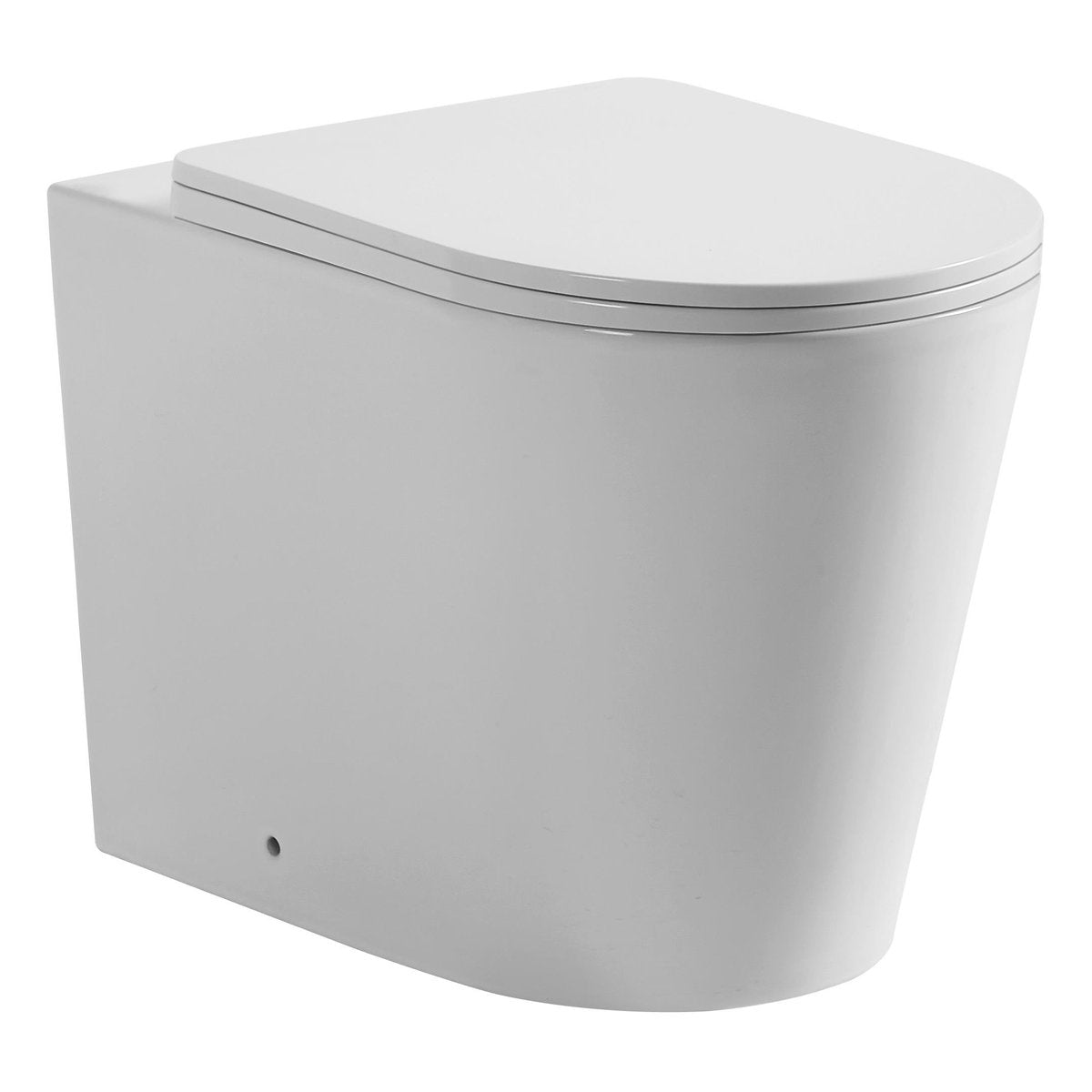 Avis Matte White Rimless Wall-Faced Floor Pan
