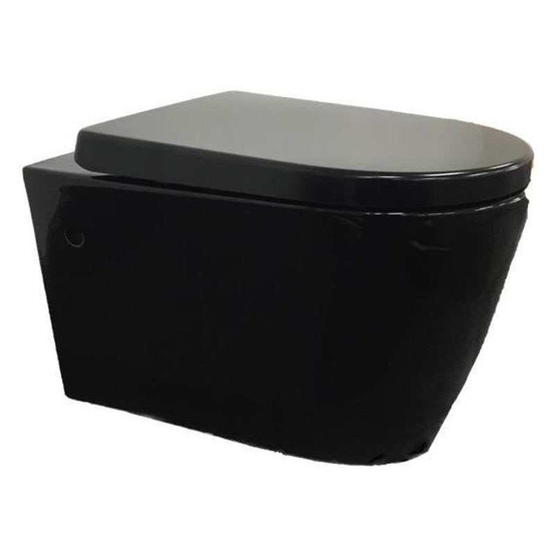 Avis Black Rimless Wall Hung Pan