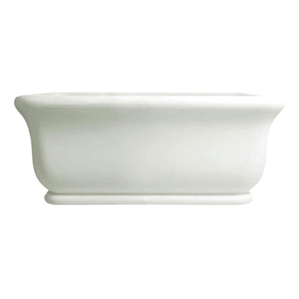 Kirkham 160 x 85 TitanCast Solid Surface Freestanding Bath - Satin Silk White