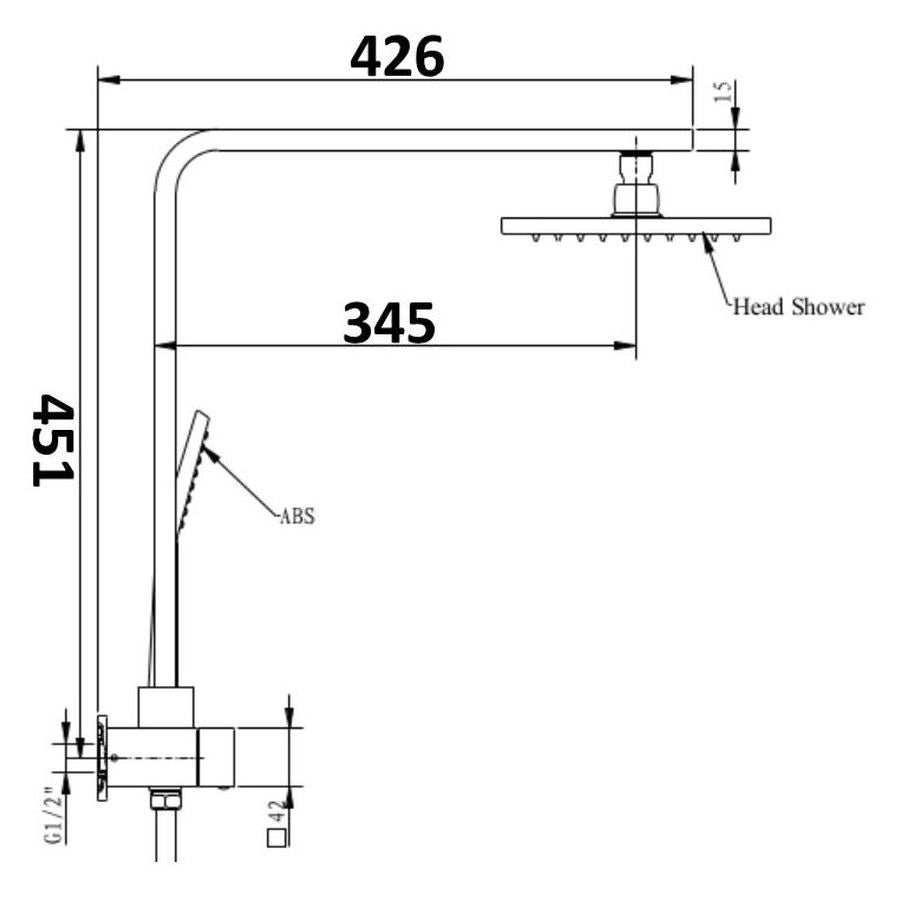 Kiato Dual Shower Chrome