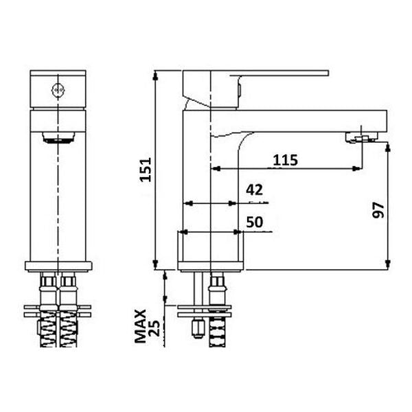 Kiato Basin Mixer Chrome