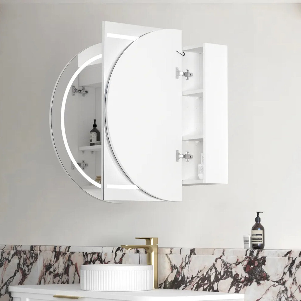 LED Bondi 1200(W)x750(H) White Shaving Cabinet - Premium Edition