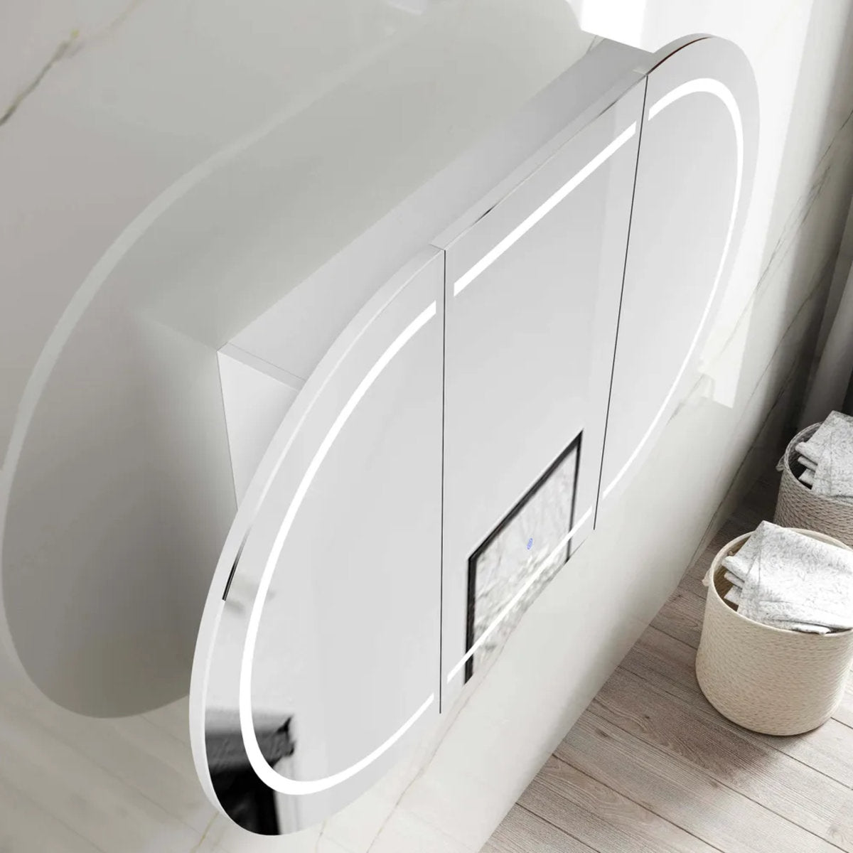 LED Bondi 1200(W)x750(H) White Shaving Cabinet - Premium Edition