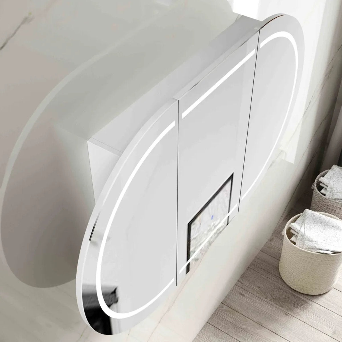 LED Bondi 1500(W)x900(H) White Shaving Cabinet - Premium Edition