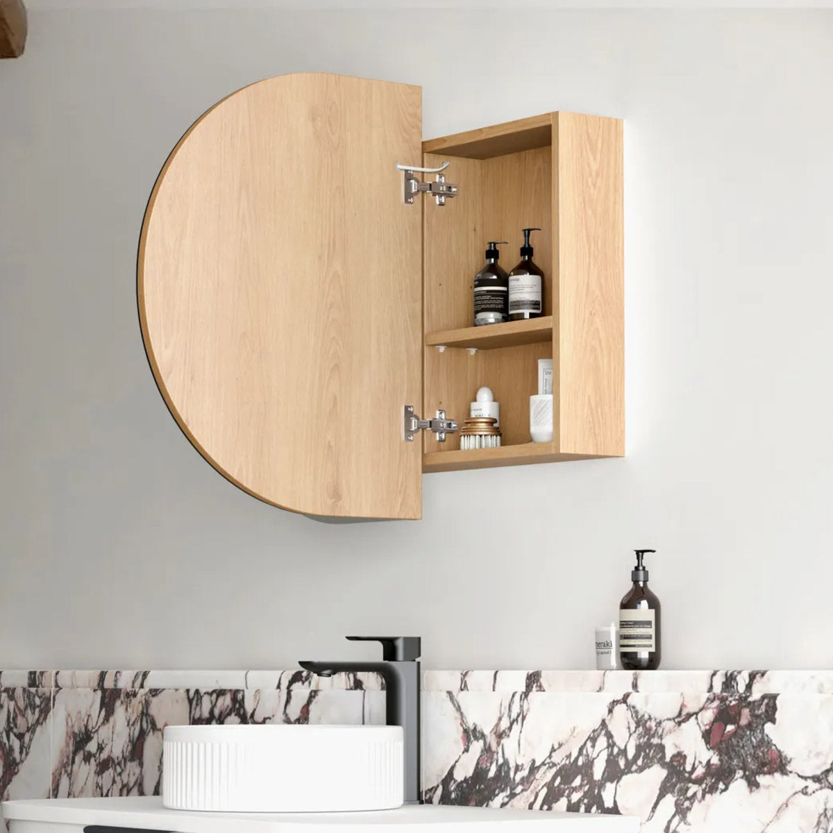 LED Bondi 900(W)x600(H) Natural Oak Shaving Cabinet - Premium Edition