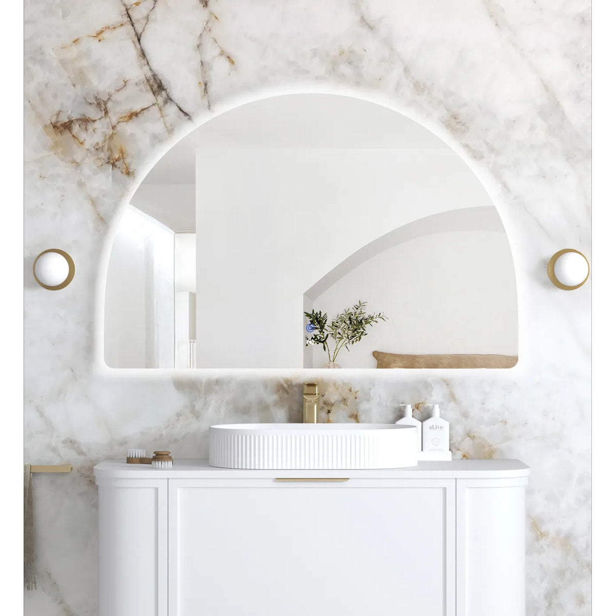 Otti LED Moonlight Archie 800(H)x1200(W) Frameless Tuffi Mirror