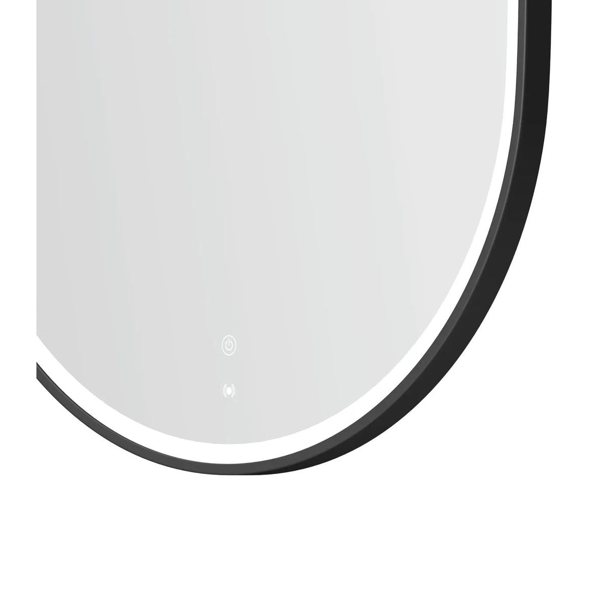 LED Noosa 1500X750 Black Metal Frame Mirror