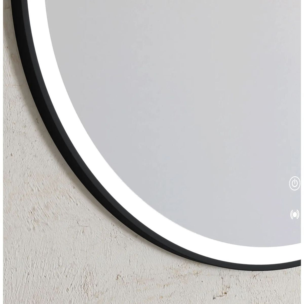 LED Bondi 800Mm Black Metal Frame Mirror