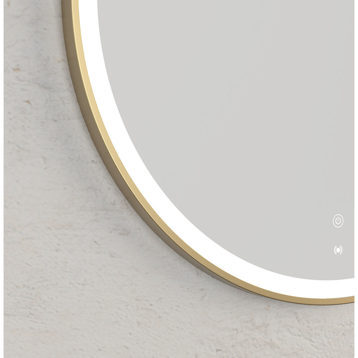 Otti LED Bondi 800mm Gold Metal Round Frame Mirror