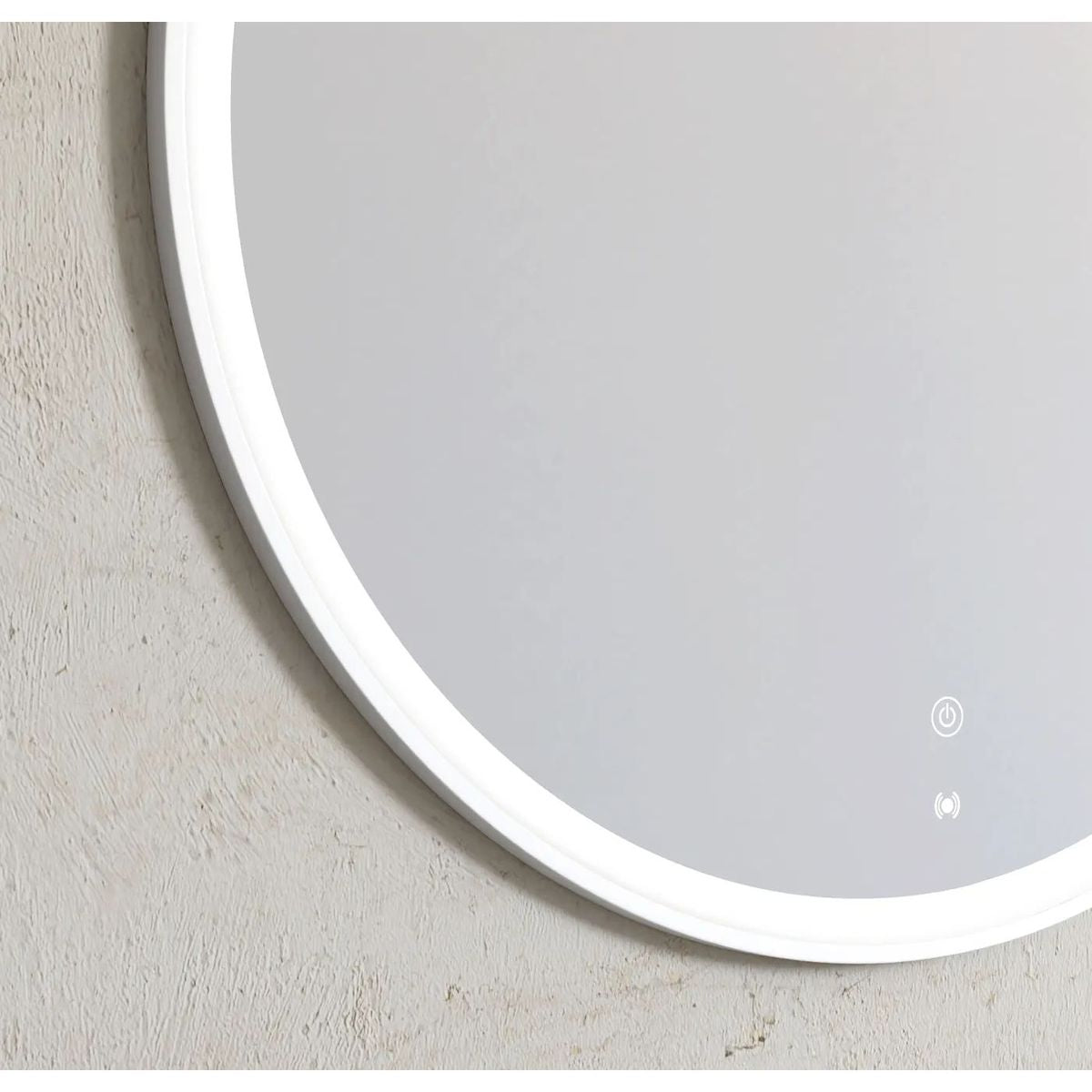 LED Bondi 800Mm White Metal Frame Mirror