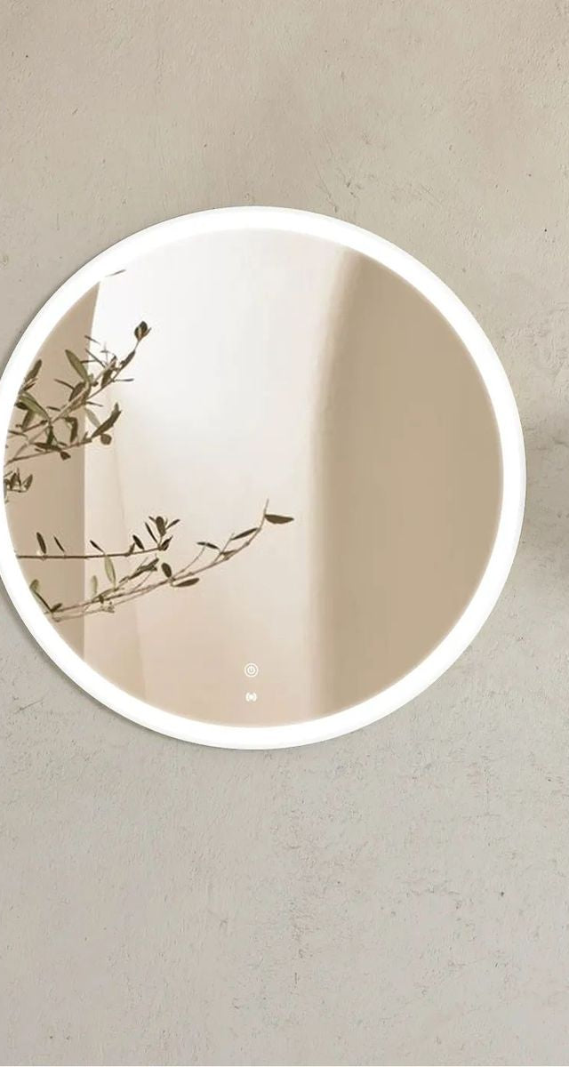 LED Bondi 800Mm White Metal Frame Mirror