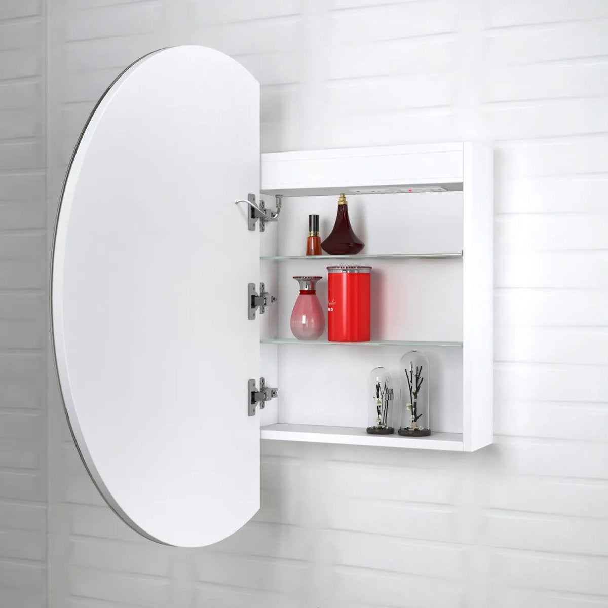 Otti LED London 800mm White Shaving Cabinet - Premium Edition