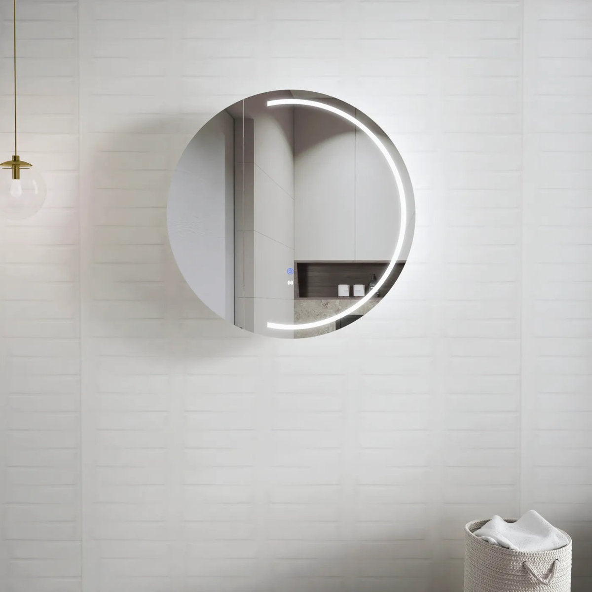 Otti LED London 800mm White Shaving Cabinet - Premium Edition