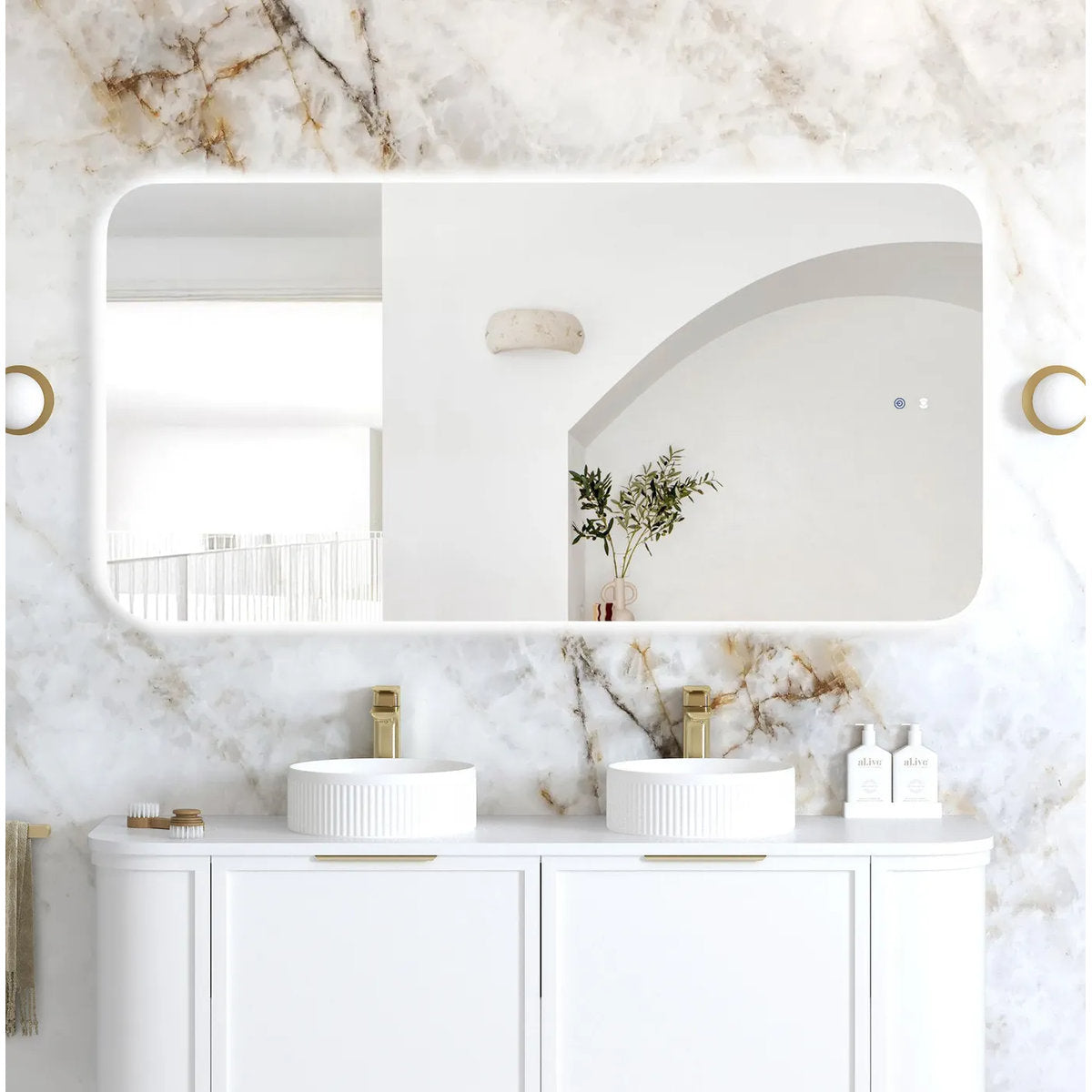 Otti LED Newport 1500(W)x750(H) Frameless Back Lit Tuffi Mirror
