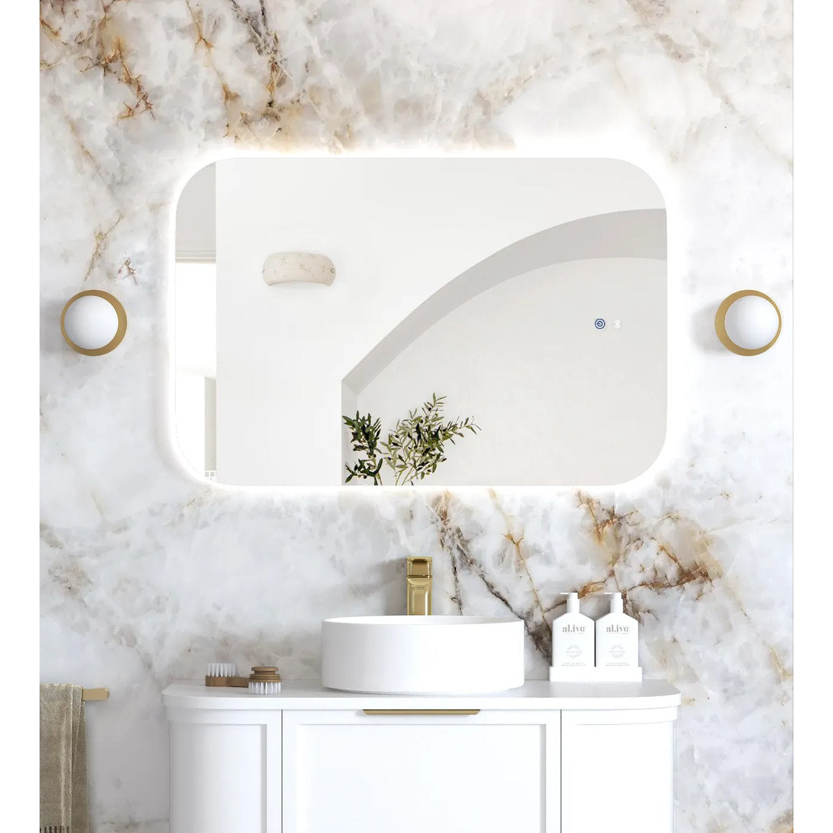 Otti LED Newport 900x600 Frameless Back Lit Tuffi Mirror