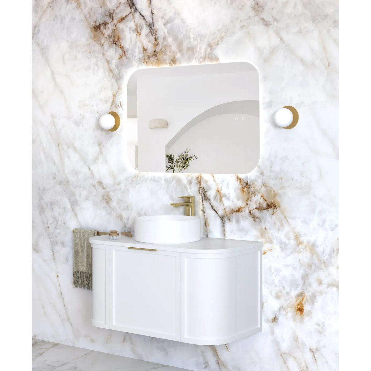 Otti LED Newport 900x600 Frameless Back Lit Tuffi Mirror