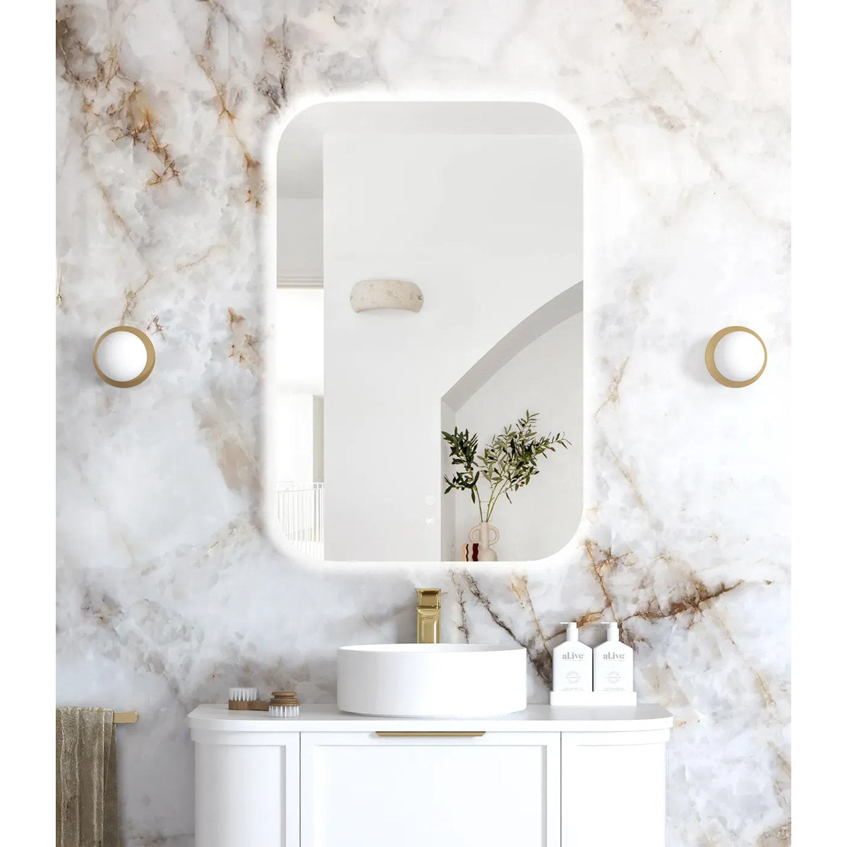 Otti LED Newport 900x600 Frameless Back Lit Tuffi Mirror