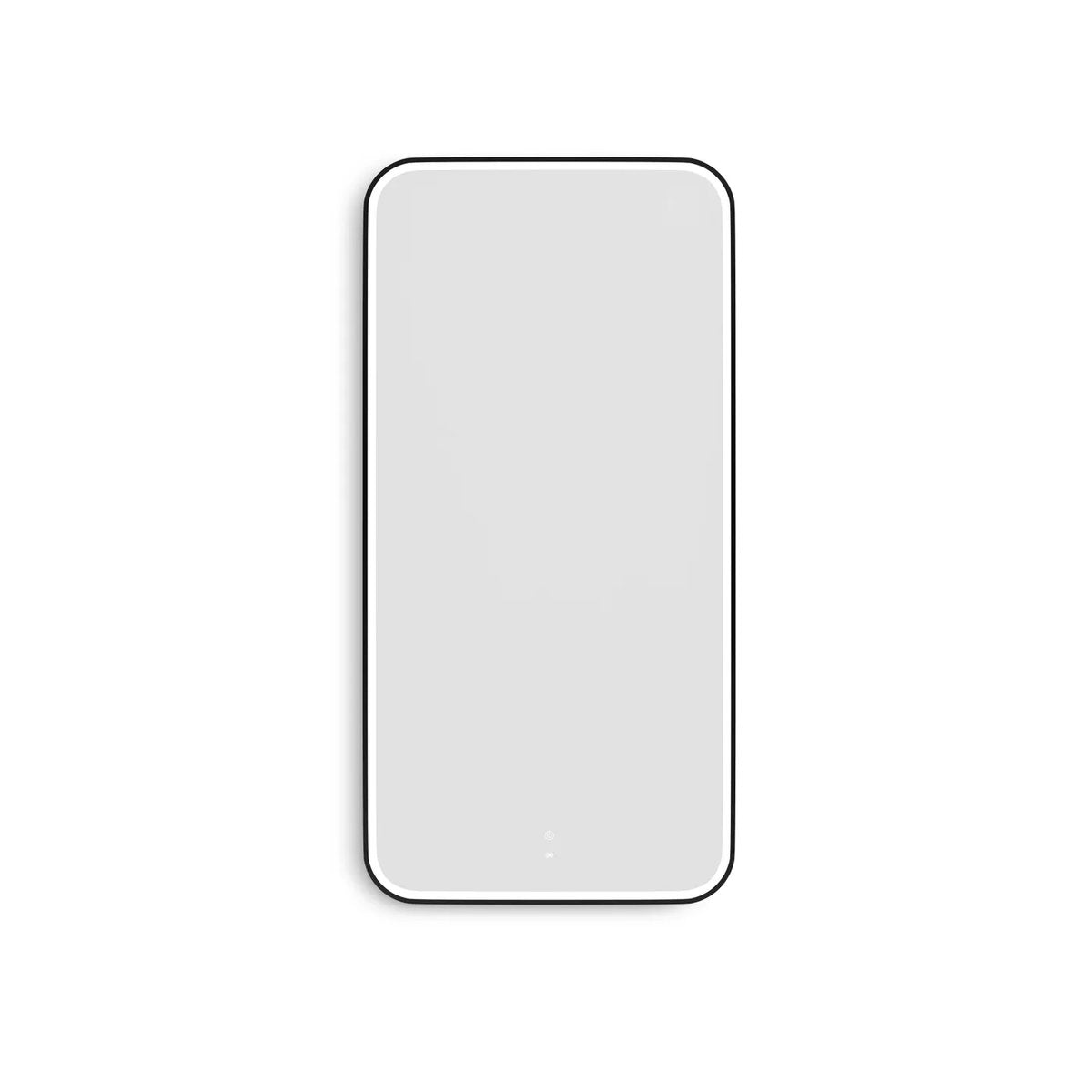Otti LED Newport 1500(W)x750(H) Black Metal Frame Mirror