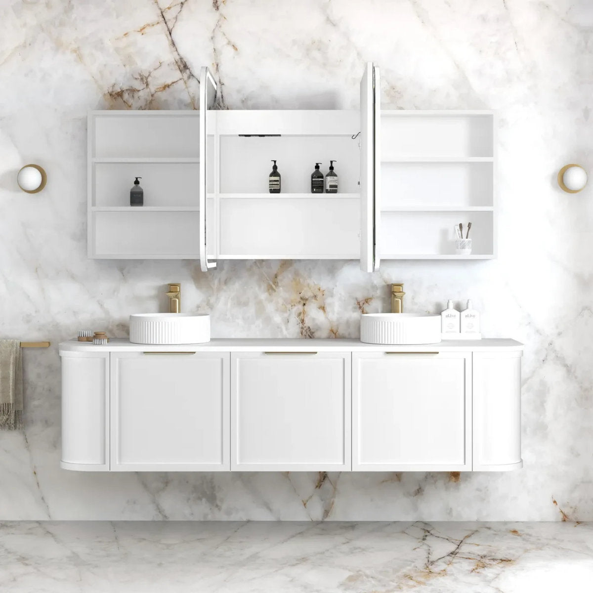 Otti LED Newport 1800(W)x750(H) Matte White Shaving Cabinet - Premium Edition