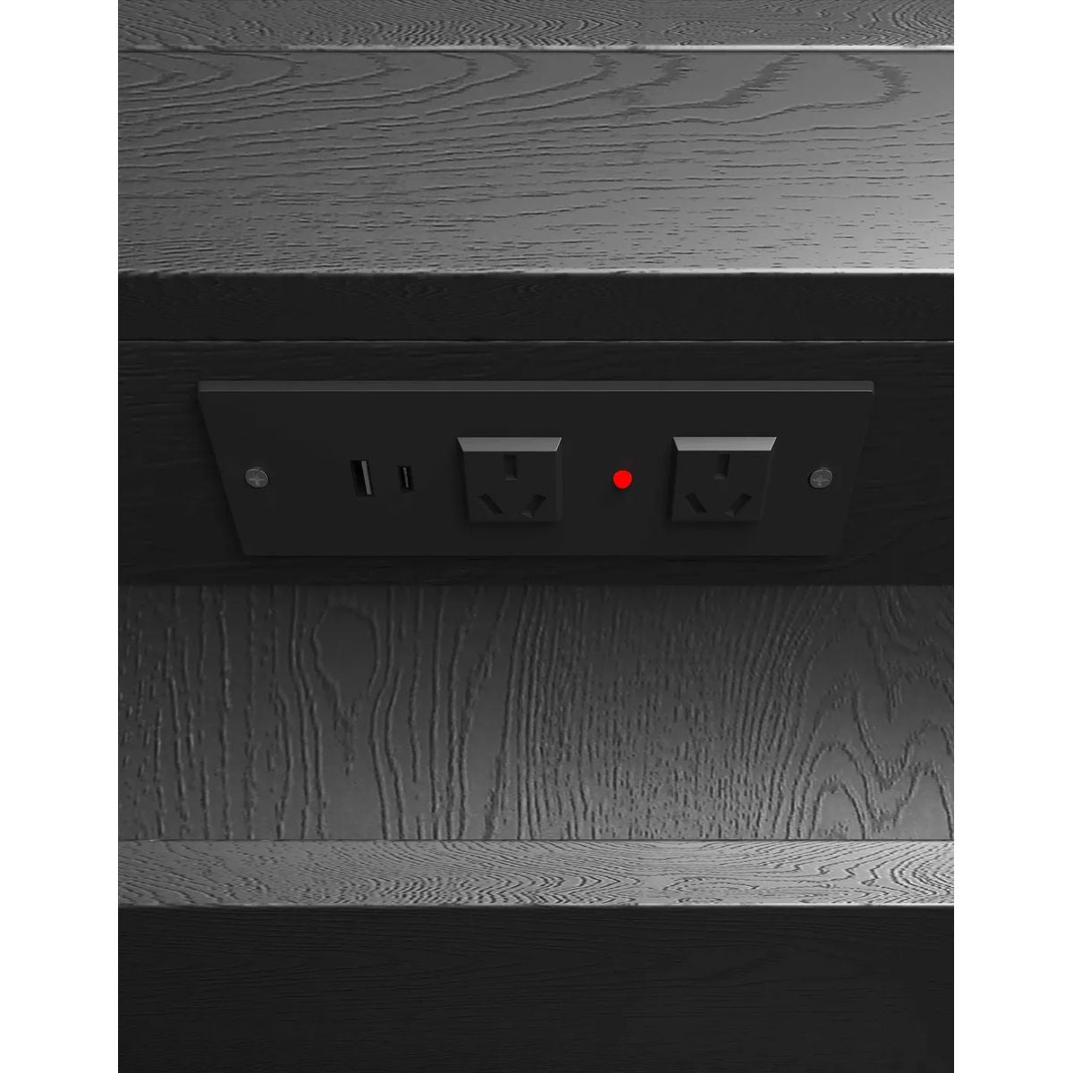 Otti LED Newport 900x450 Black Oak Shaving Cabinet - Premium Edition