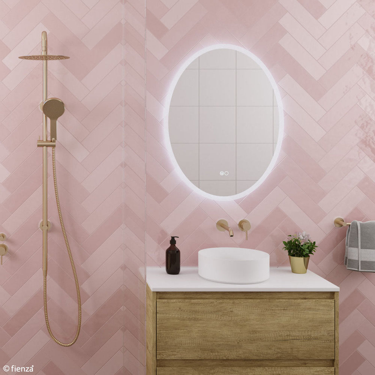 Fienza Antonia Oval Led Mirror
